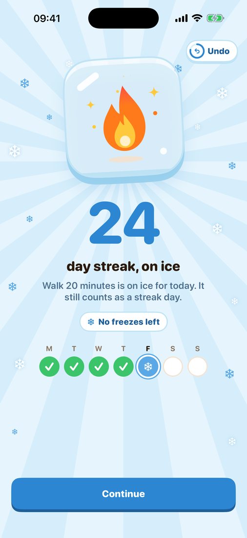 Freezing a goal for today