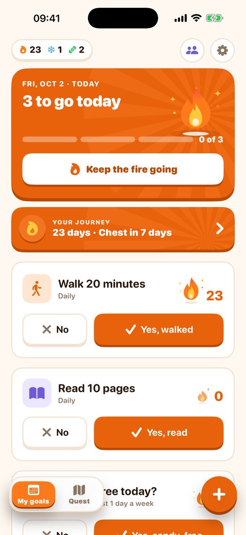 My goals with Yes and No buttons